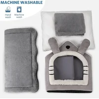 Maison d'intérieur chaude pour chien et chat, lit doux pour animal de compagnie, tente pour chien, chenil pour chat, coussin lavable parfait, convient aux quatre saisons, universel 6