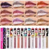 Beauty Girl Diamond Glitter Lip Tint Waterproof Long Lasting Lipstick 12 Color Silver Flash Liquid Lipstick Shimmer Lip Gloss