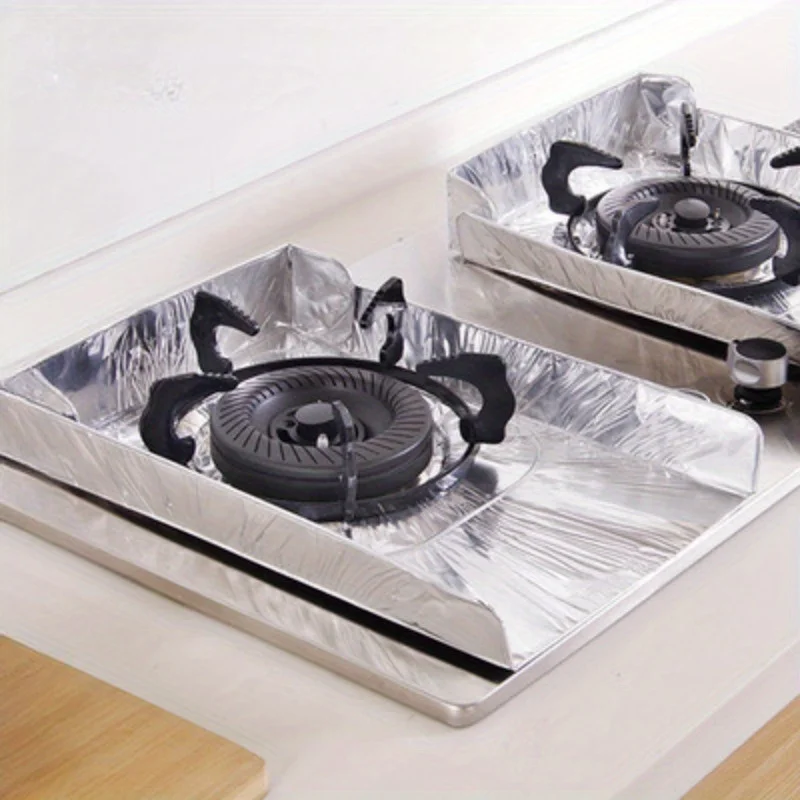 Gas Stove Tin Foil Protector Cover Non-stick Reusable Cooker Protective Aluminum Liner 1/2pc