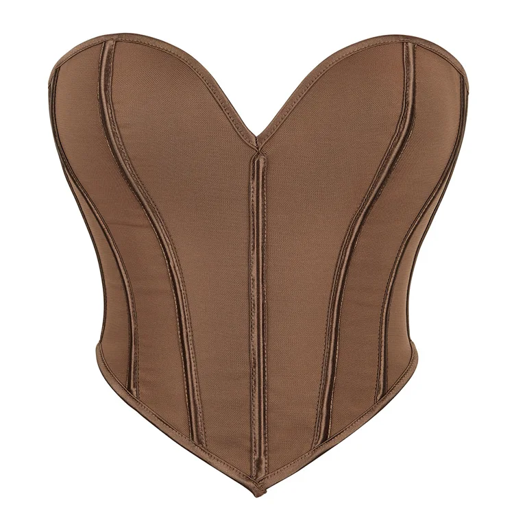 

Sleeveless Off Shoulder Frosted Cotton Fashion Sexy Corset Crop Tops Vest Female Underwear Backless Bustier Corsets Overbust Top