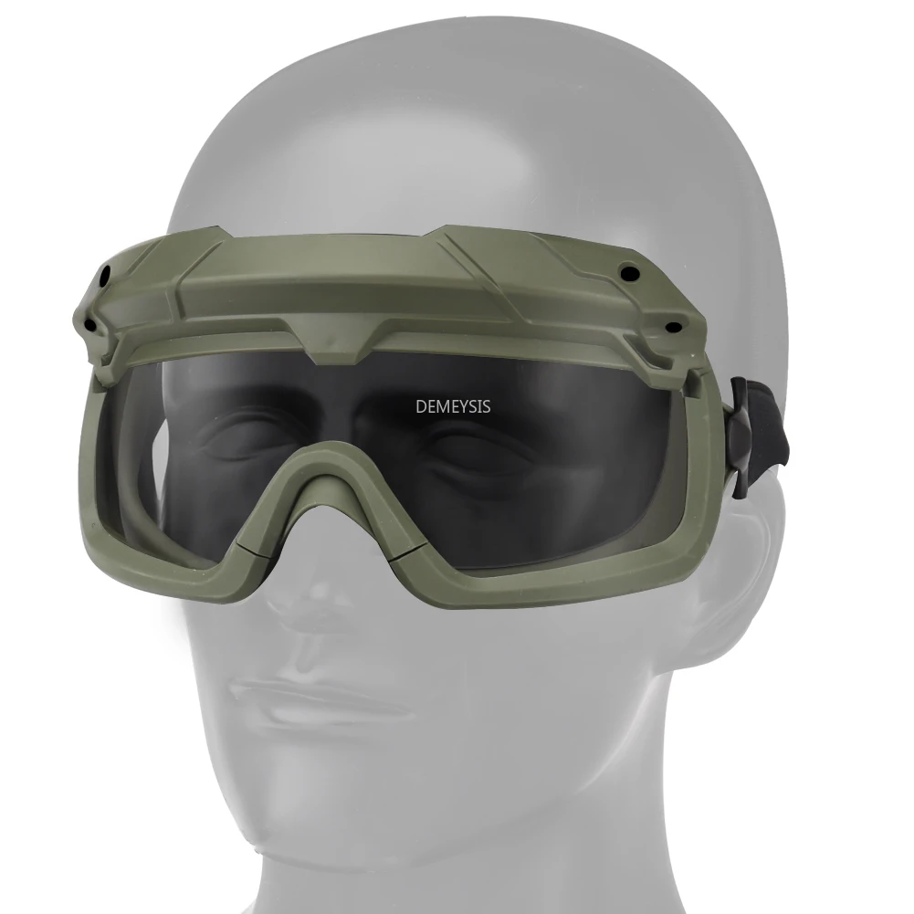 Tactical Safety Goggles Eye Protective Glasses for Airsoft Paintball Shooting Hiking CS Game Head or Helmet Wearing, safety goggles,tactical goggles,shooting glasses