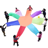 Outdoor Play Toys For Kids Big Rainbow Parachute Physical Training Toy Sport Game Tents Plaything Umbrella Octagonal