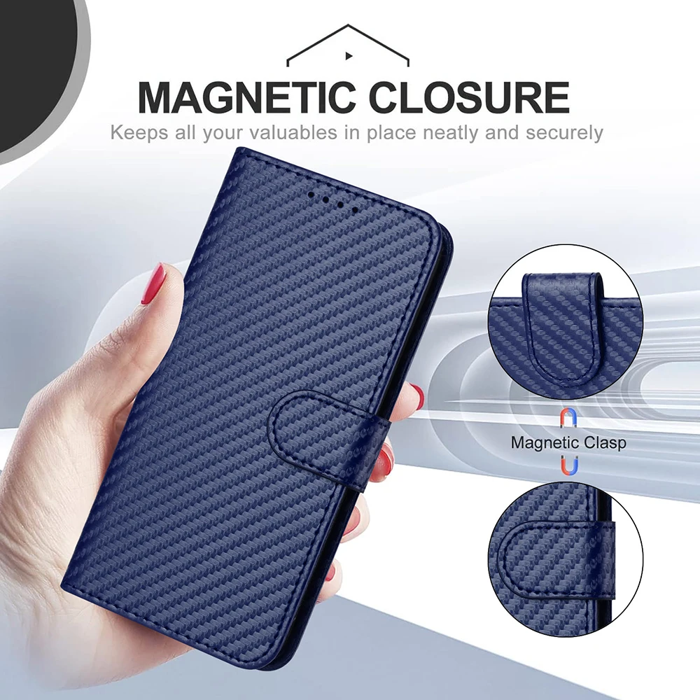 Leather Wallet Phone Case with Card Holder and Kickstand