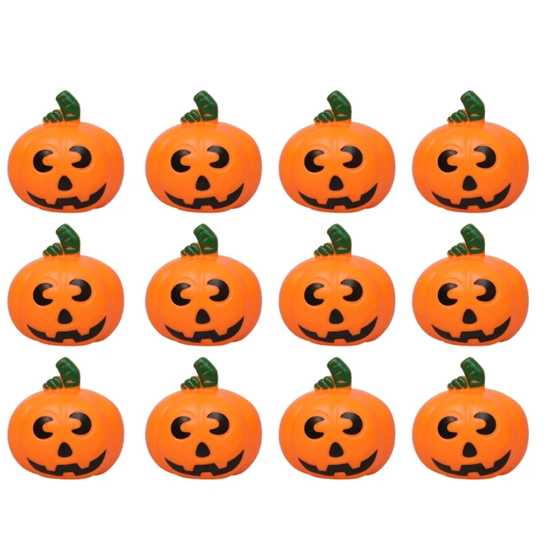 

Set of 12 Decorate Little Pumpkin Ornament Halloween Props Party Decorations D08D