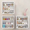No Drill Bathroom Organizer – Multi-Layer Transparent Cosmetic Display Cabinet with Removable Shelves 1