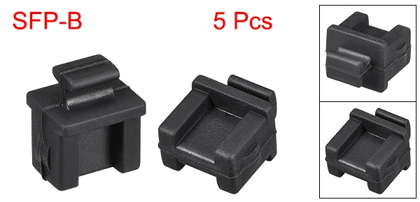 Uxcell 5pcs SFP Port Silicone Protectors bnc port protectors usb port protector Cap Port Cover Anti Dust Plug 14mmx12mmx17mm Black Silicone Anti-dust Stopper