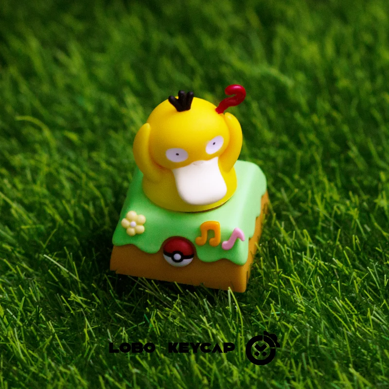 Cute Cartoon Squirtle & Psyduck Keycap - Anime-Inspired Mechanical Keyboard Decor Gift