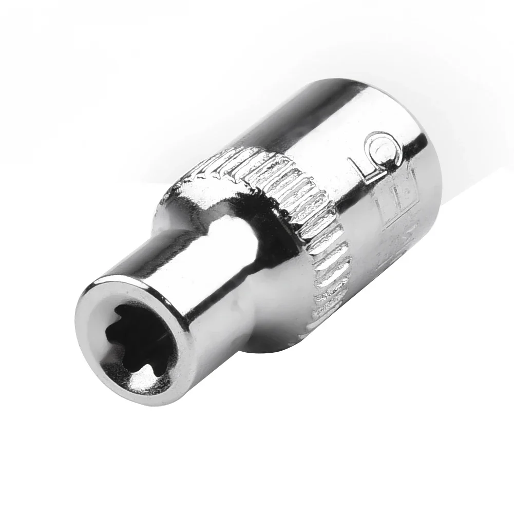 6pcs 1/4 Inch Torx Star Female Bit E Socket Set E4 E5 E6 E7 E8 E10 Hand Tools Heat Treatment Ratchet Wrench Socket