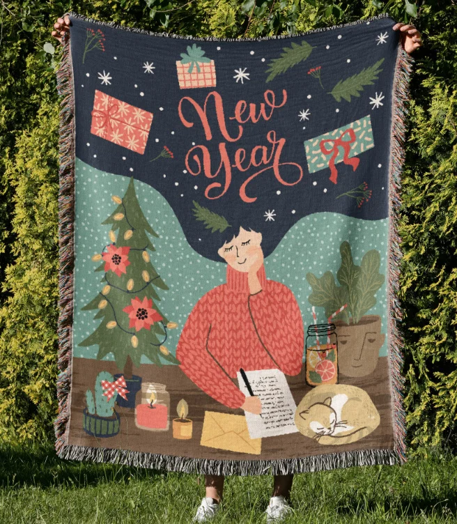 

Bohemian Christmas Tree Tapestry Blankets for Beds Sofa Throw Blanket Cover Ins Style Multi-function Camping Picnic Blanket