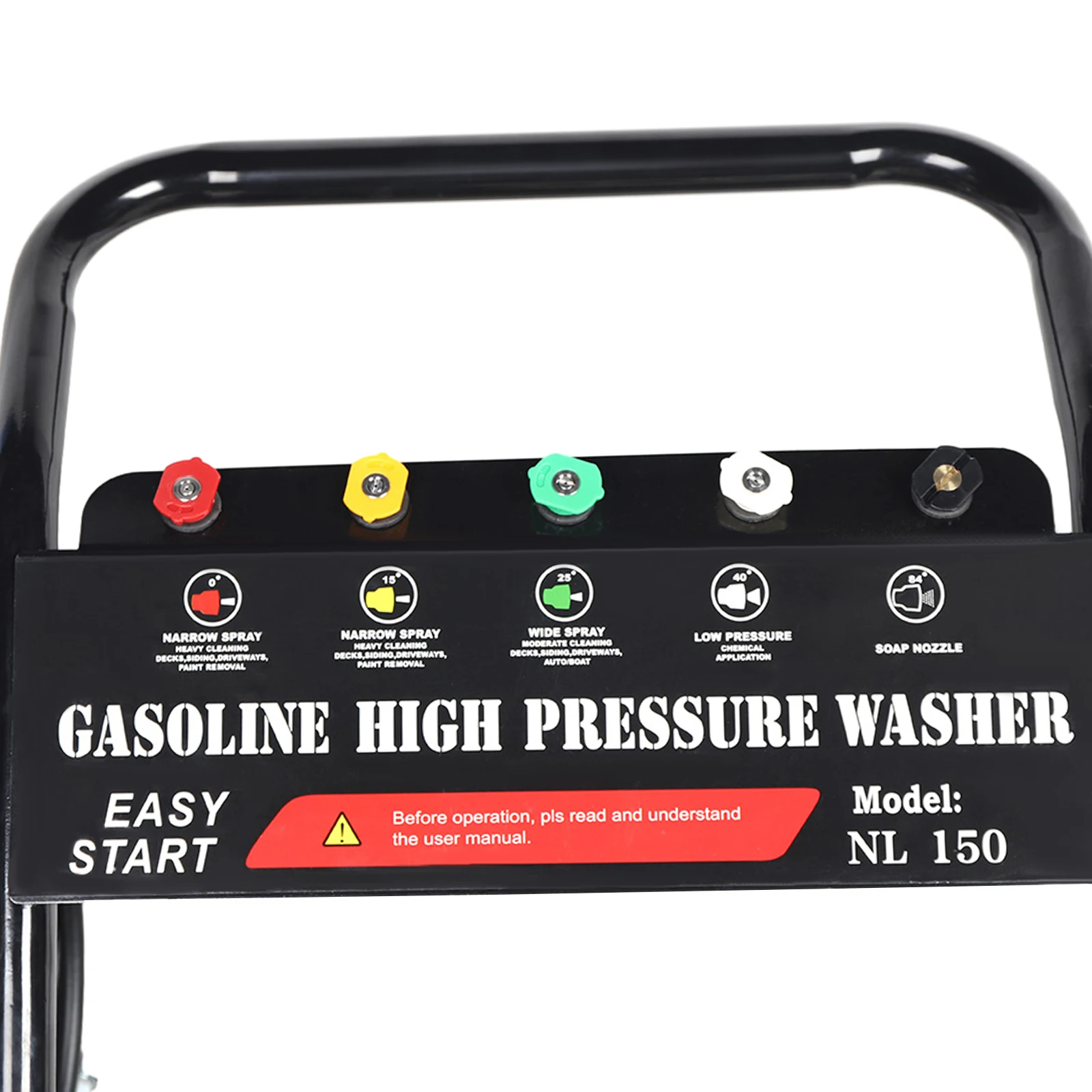 7,5 PS Benzin-Hochdruckreiniger 2200 PSI 2,3 GPM mit 5 Düsen, benzinbetriebener Hochdruckreiniger für Auto, Terrasse, Einfahrt, Garten – Detail 19