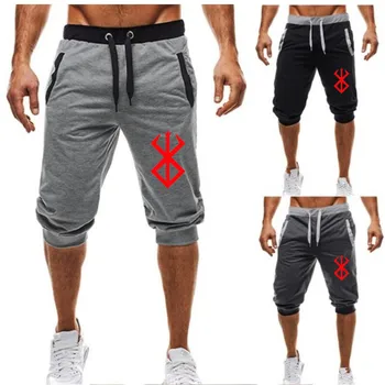 2024 New Mens cross-border sports pants men's casual jogging shorts elastic fitness pants cropped pants M-4XL Men 1