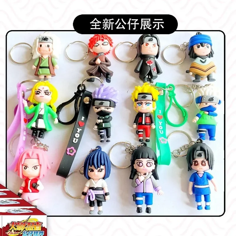 Anime Cartoon Doll Pendant Gift Box, Naruto Uzumaki, Uchiha