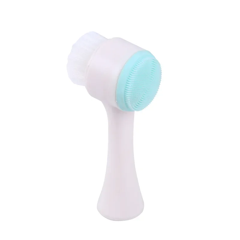 Manual Silicone Face Cleaning Brush Soft Bristle Double-Sided Facial Cleanser Massage Tool Beauty Supplies