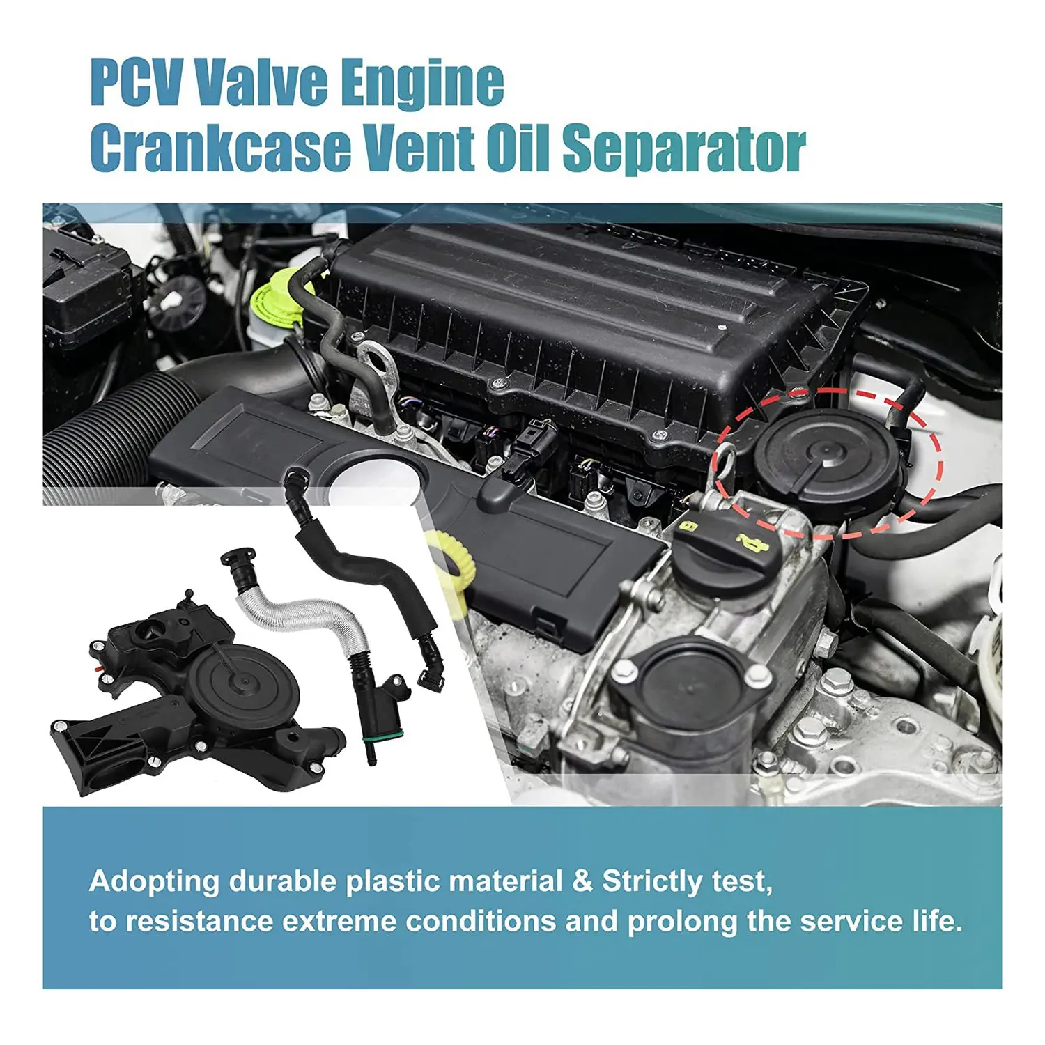 PCV Valve Engine Crankcase Vent Oil Separator Breather Hose Exhaust Pipe Kit for A3 A4 A5 Q5 TT CC