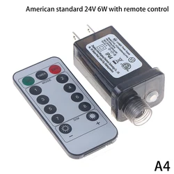 Universal Plug AC to DC Transformer - 31V LED Power Supply with 8 - Mode Adapter (US 24V6W w Remote)
