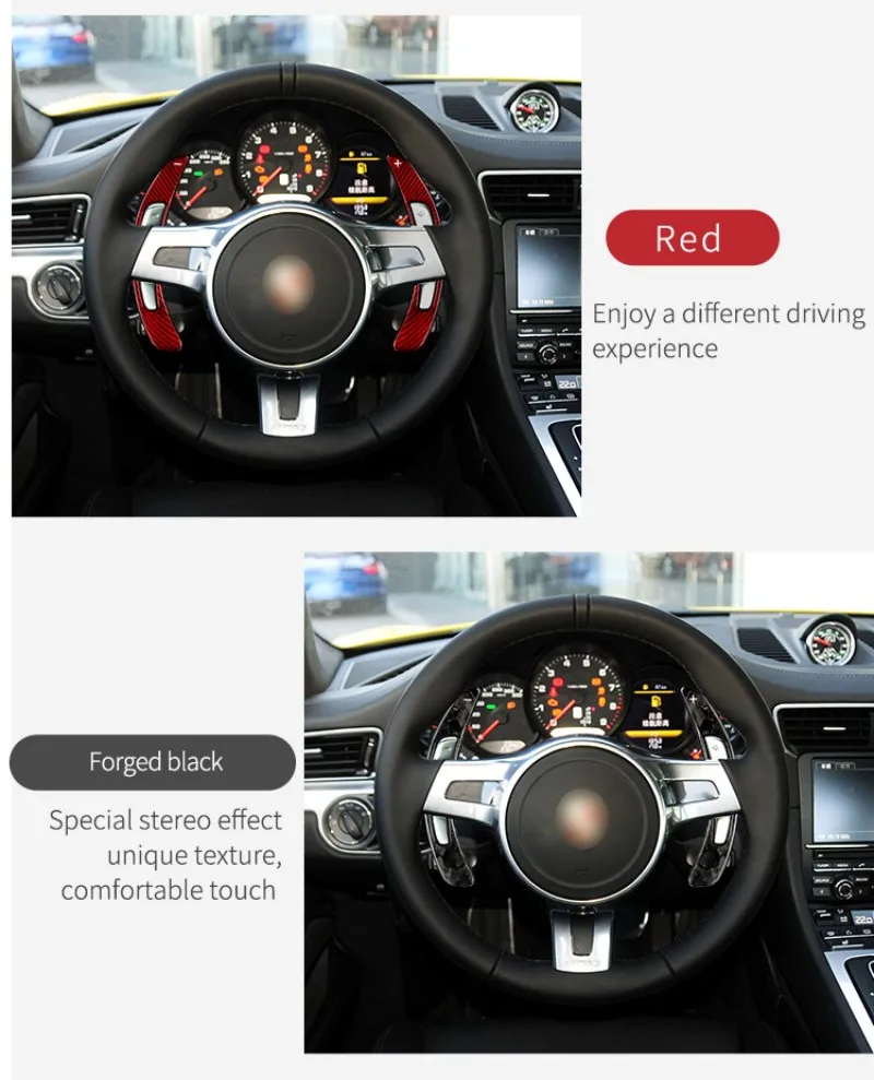 T-carbon Steering Wheel Shift Paddle Shifter For Porsche 991 Cayman 981 2013-2016 Carrera 2012-2016 Boxster 14-15 Carbon Fiber