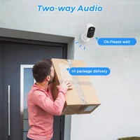 Caméra WiFi 1080P solaire extérieure sans fil alimentée par batterie balle caméra de sécurité PIR alarme de mouvement stockage en nuage Audio bidirectionnel 5