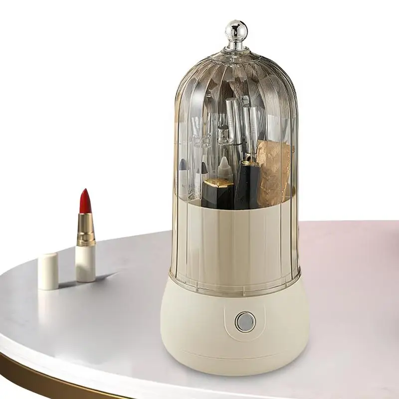 

Держатель для кистей для макияжа с крышкой, многофункциональный органайзер для косметики, настольная чашка для хранения с крышкой с ручкой для карандаша для бровей