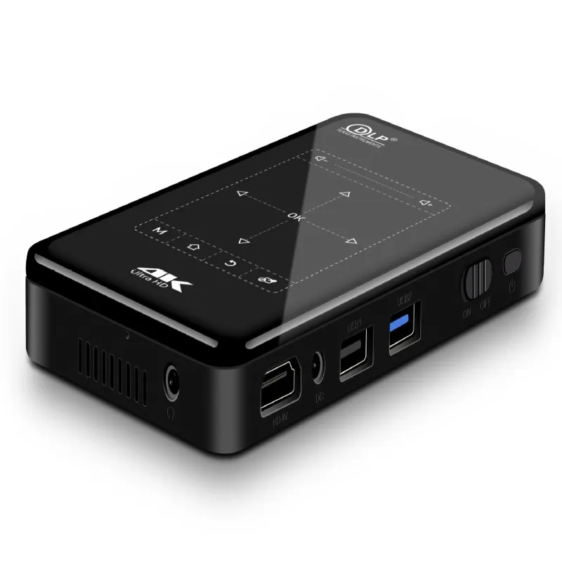

Проектор 3D HD DLP 4K Android 9,0 микро-проектор для офиса и дома 8G