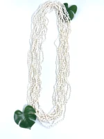 Collier Long Lei en Coquille Nasa Naturelle Blanche, Ensemble de 12 Brins de 60 Pouces, pour Remise de Diplôme, Mariage, ixLuau 3
