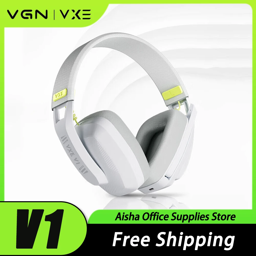 VGN VXE Siren V1 Wireless Headset Two Mode 2.4G Bluetooth 5.3 FPS Gaming Headset Earphone Low Latency Light Weight Pc Gamer Gift
