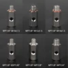 CNSPEED Stainless Steel Side Holes Oil Pressure Sensor Connector 1/8"NPT Female To M12 M10 M14 Feed Line Gauge Tee Adapter 5