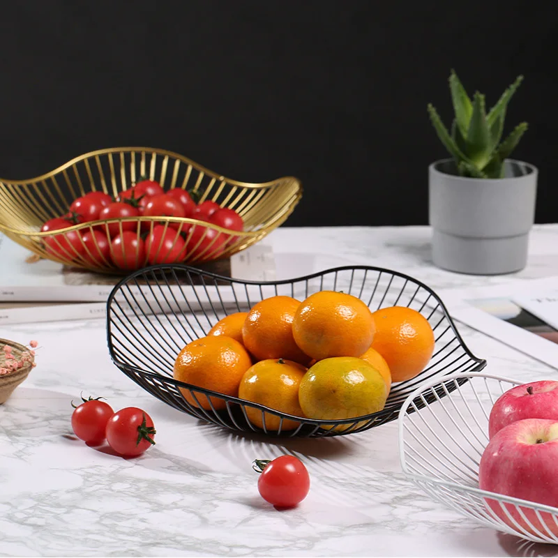 Fruit Storage Basket Metal Wire Home Dining Table Indoor