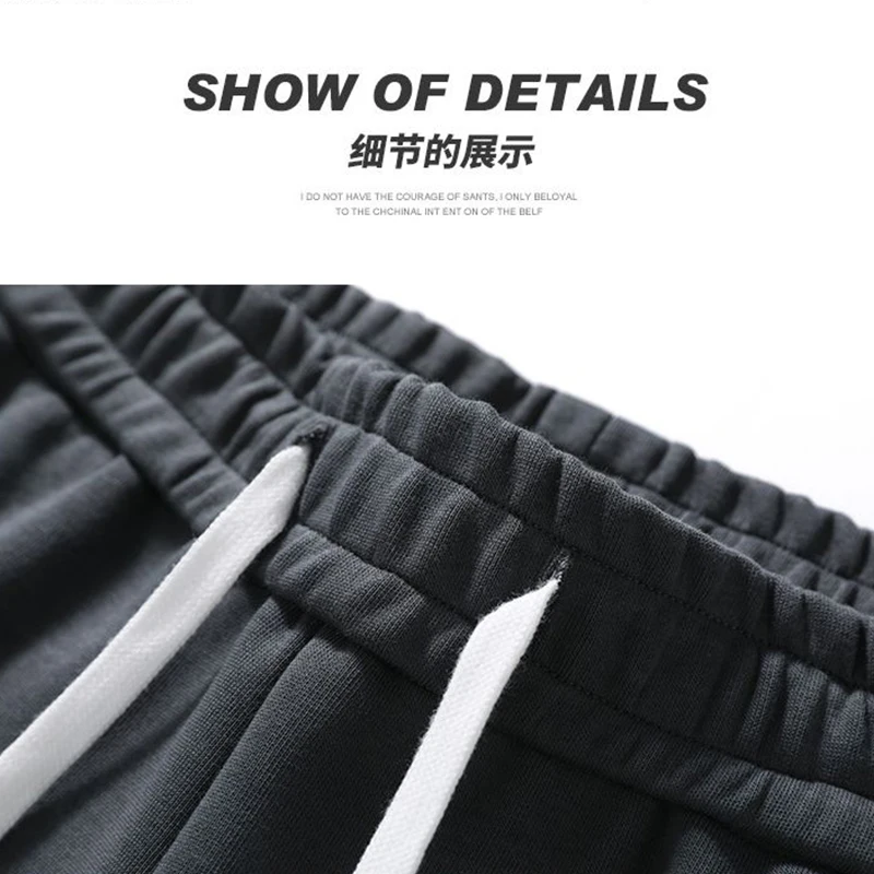 Autumn Winter Elastic Waist Loose Loose Casual Straight Pants Homme Drawstring Comfortable Sweatpants Male All-match Trousers