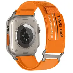 Nylon Trail Loop Band for Apple Watch - Durable and Stylish iWatch Strap (Orange C)