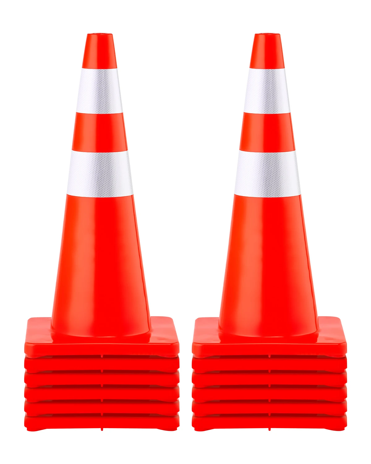 Orange PVC Traffic Cones for Road Control