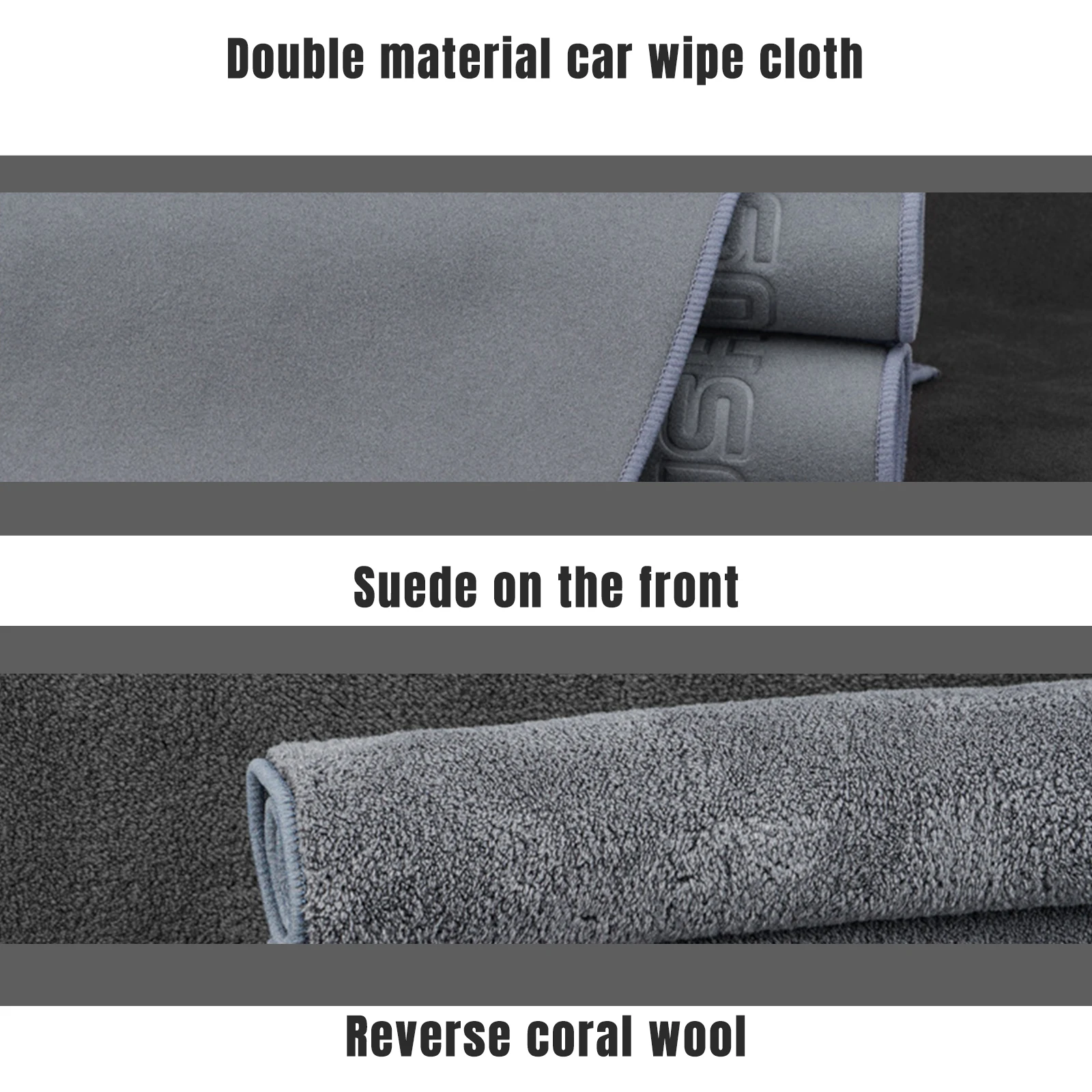 Suede Car Towel Super Absorbent Double-sided Car Cleaning Multipurpose