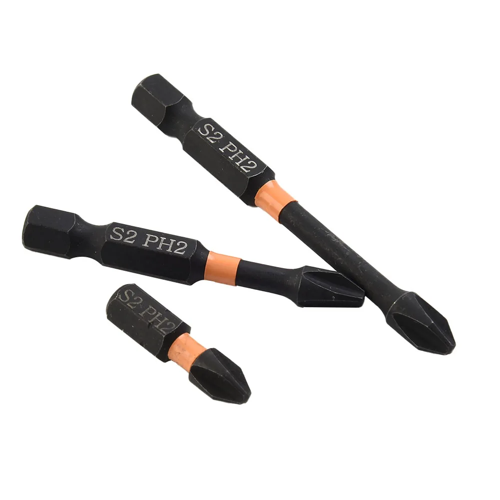 

PH2 Impact Screwdriver Bit 1/4\" Hex Shank Magnetic Alloy Steel Cross Screw Driver Bits 25 50 65mm Screwdrivers Bit Hand Tool
