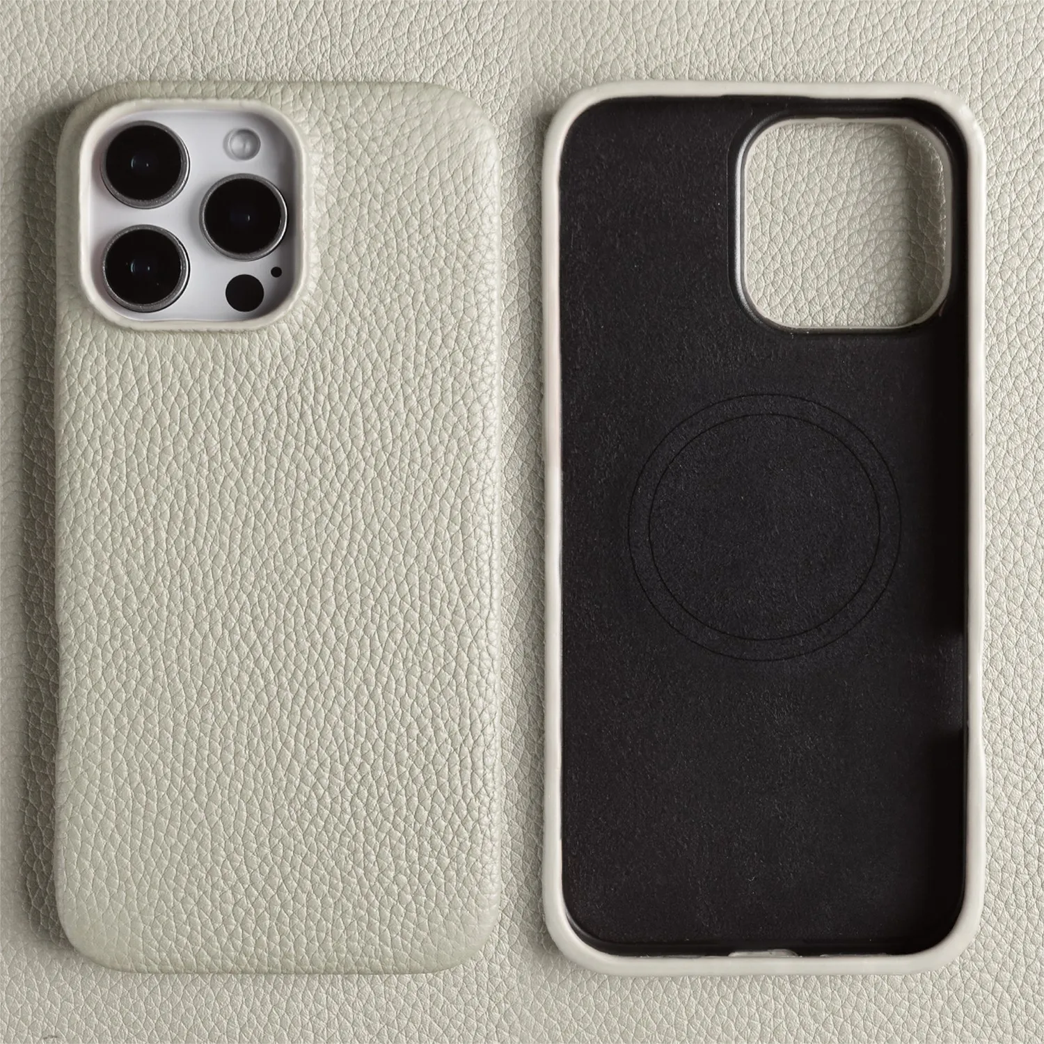 Luxury Magnetic Genuine Leather Phone Case - Business Full Wrapped Back Cover