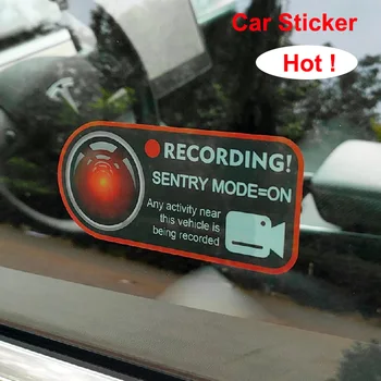 Car Window Sticker Recorder Logo Decal for Tesla BMW Benz Hyundai Honda Toyota Lexus Ford Kia Renault Peugeot Audi Accessories 1
