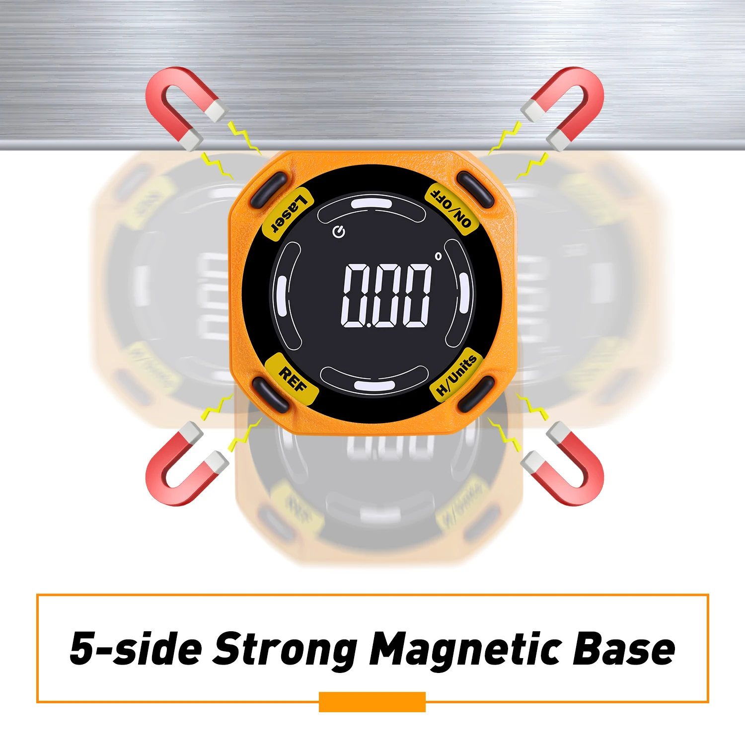 RZ Laser Angle Finder Digital Inclinometer 3-in-1 Line Protractor 4X90 Degree Angle Gauge Level With Laser Horizontal Vertical 2
