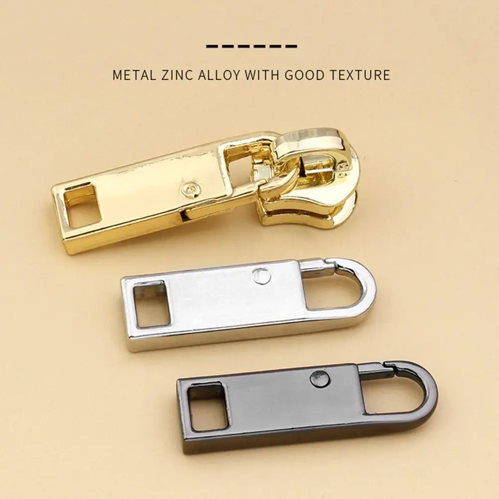 5pcs Bag Suitcase Detachable Zipper Repair Kit Metal Zip Zipper Slider Pull Metal Head