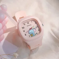 2024 Without box Cute Silicone Popular Watch Trend Style Luminous Sports Student Square Strap High Aesthetic Watch 2