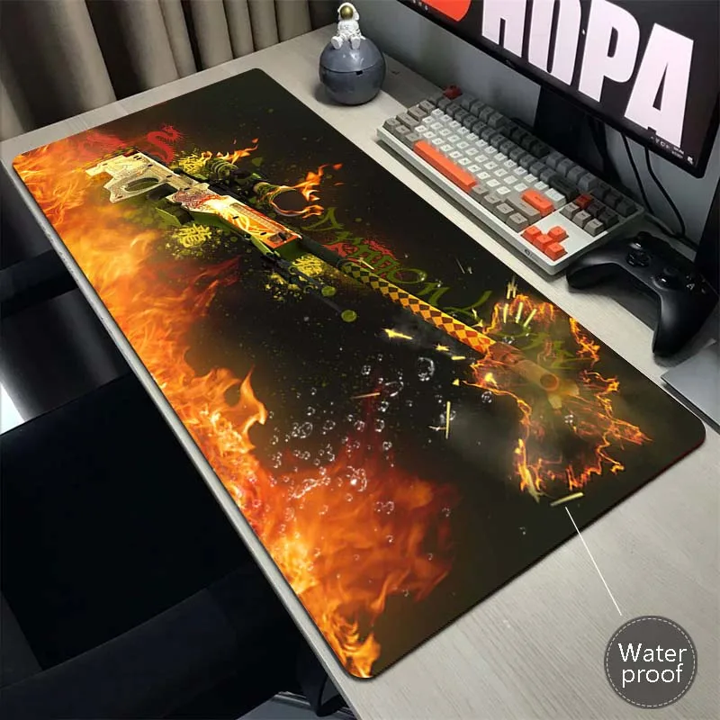 

Большой коврик для мыши CS GO, большой коврик для мыши, офисный коврик для ноутбука, водонепроницаемый нескользящий, защита для стола