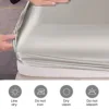 Ice Silk Bedsheet Mattress Bed Sheet Set, Luxury & Ultra Soft, Breathable Fabric, Anti-Slip Design Fitted Sheet Mattress Bedding 5