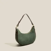 

Jenny&Dave England Simple Solid Vintage Messenger RRetro Shoulder Bag Women Ins Bloggegr Fashion Suede Commuter Bag Armpit Bag