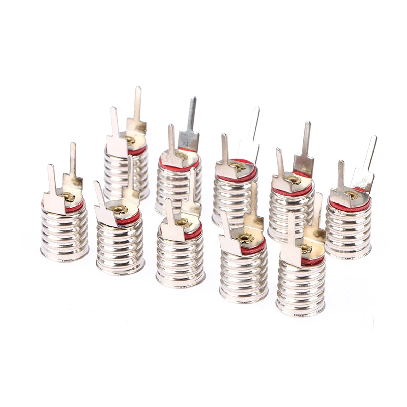 10Pcs High Quality E10 Lamps Base Holder Bulbs Light Base Socket Home Experiment Circuit Electrical Test Accessories