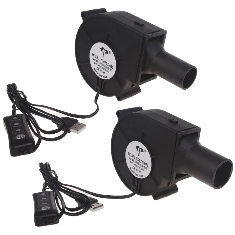 

Портативный вентилятор для барбекю, 5 В, USB-кабель, воздуходувка для барбекю, инструмент для приготовления пищи на открытом для