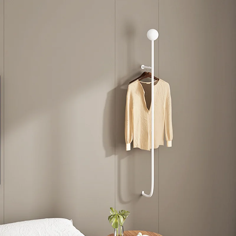 Nordic Men Metal Black Coat Racks Wall Iron Mounted Entryway Modern Bedroom Clothes Rack Simple Garment Perchero Decorative 2