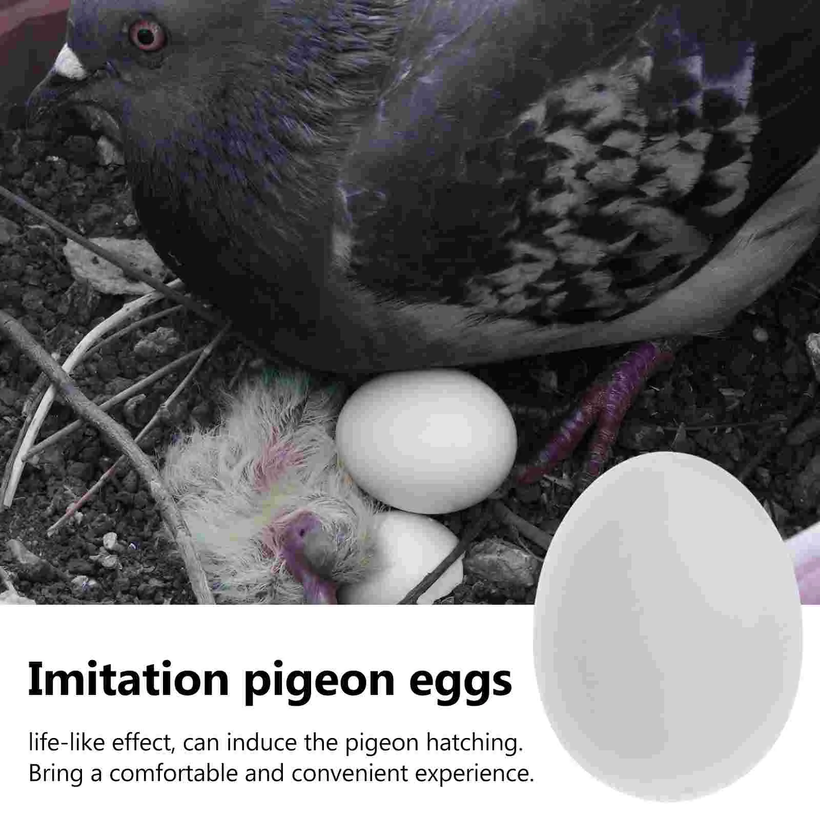 20 Pcs Fake Eggs Soothing Pigeons and Raising Supplies Nest Bowl Plastic Quail Cartons Prop