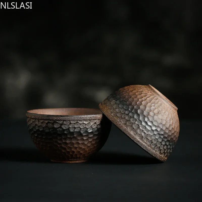 Vintage Handmade Ceramic Teacup Japanese Style Retro Tea Cup Stoneware Tea Set Home Bowl Master Cup