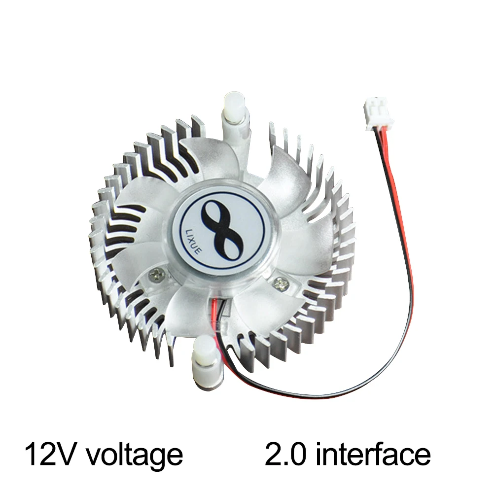 CPU Graphics Heatsink Cooling With Fan 5V 12V Radiator Cooler 4300RPM Heat Sink for 3W 5W 10W Electronic Chip IC Computer diy aluminum radiator heatsink grille shape heat sink chip 155 67 40mm ic power transistor