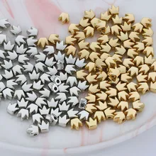 

100Pcs/Lot 5.5mm Crown Beads Spacer Acrylic Beads CCB Gold Silver Color Loose Beads for Jewelry Making DIY Bracelet Findings