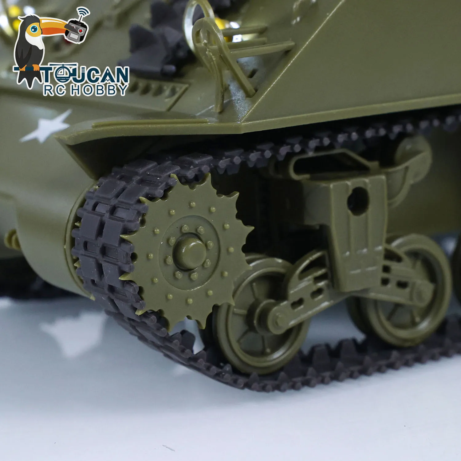 Heng Long RC Tank Infrared Combating 1/30 Scale RC Battle Tank Plastic Model Sherman M4A3 3841-01 2.4G Remote Control Toy 6