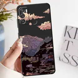 Scenic Mountain Anime Design Phone Case - Black - Motorola Moto G30 (Mix01)