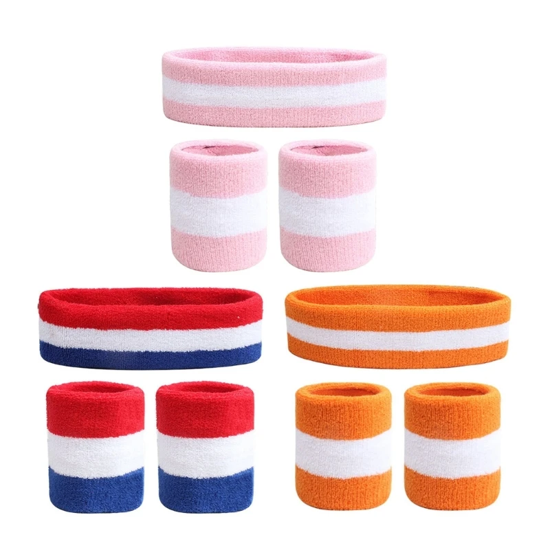 

Sweatbands Set Stretchy Head Wrist Sweatband Wicking Wristband Halloween Costume